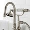 Kingston Brass CA9T8 3-3/8" Tub Wall Mount Clawfoot Tub Faucet with Hand Shower, Brushed Nickel CA9T8 - alternate 5